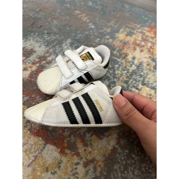 Adidas Other - Adidas Superstar Baby Crib shoes in the White Black colorway size 3